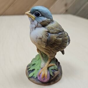 Andrea Sadek Gold Finch Figurine porcelain bird vintage flower Japan No. 6350